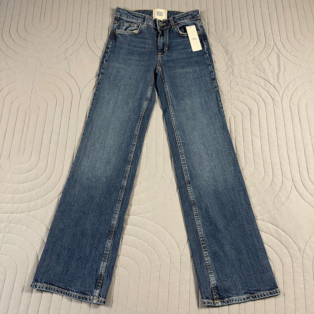 BDG Urban Outfitters Wide Leg Jeans Womens 25 High Rise Blue Denim NWT - Picture 1 of 10